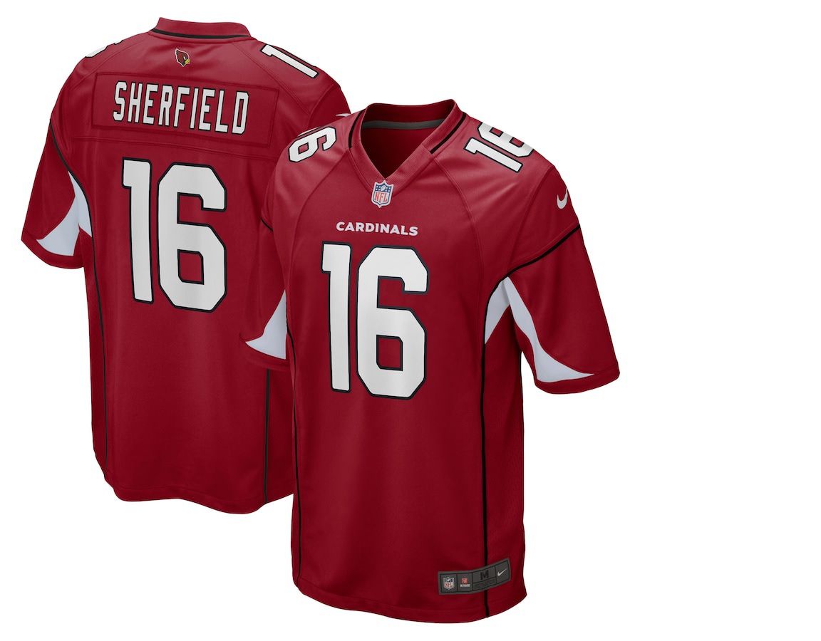 Men Arizona Cardinals 16 Trent Sherfield Nike Cardinal Game NFL Jersey
